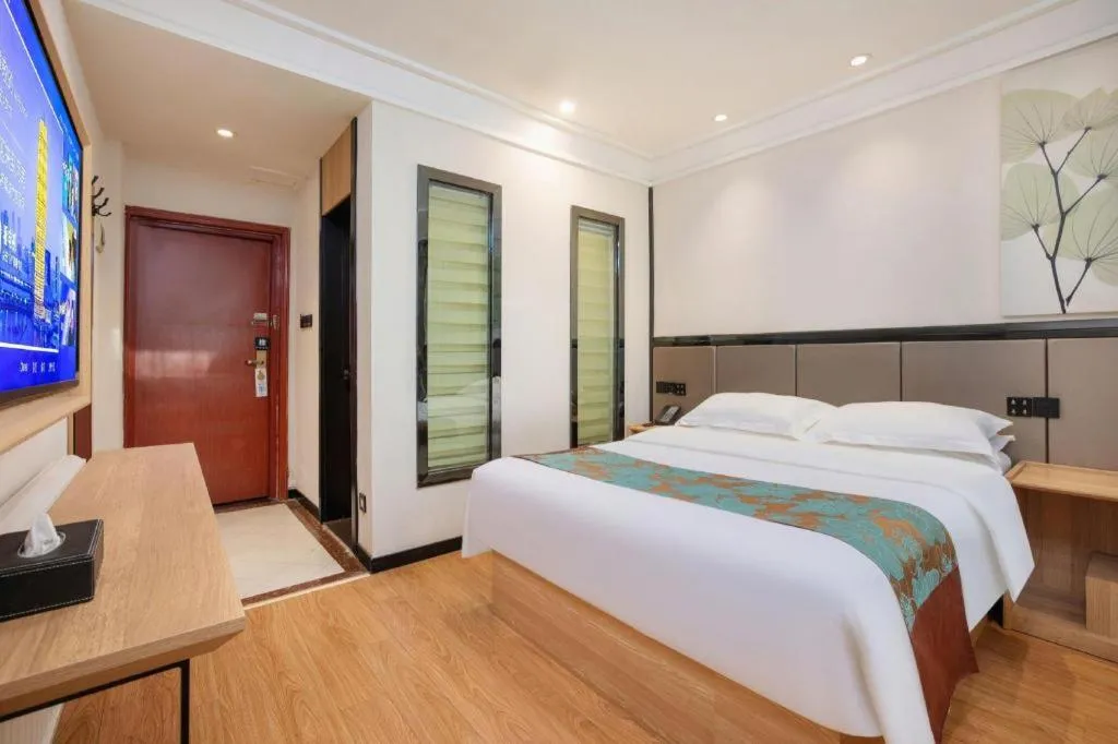 Bed in GreenTree Inn Puyang Pushang Huanghe Road