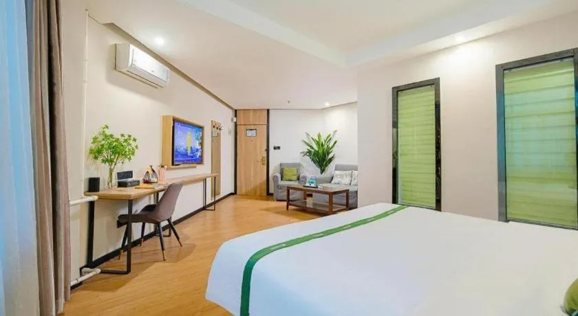 Bed in GreenTree Inn Puyang Pushang Huanghe Road