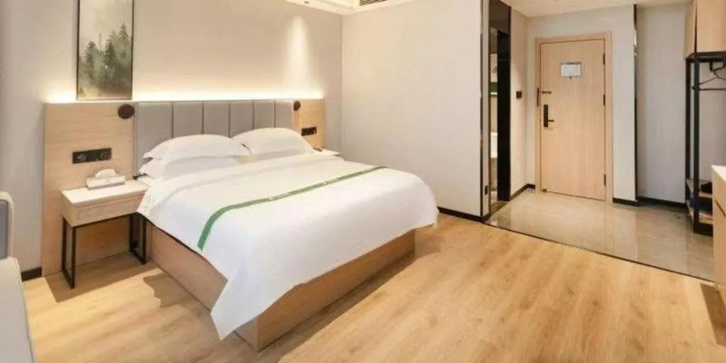 Bed in GreenTree Inn Puyang Pushang Huanghe Road