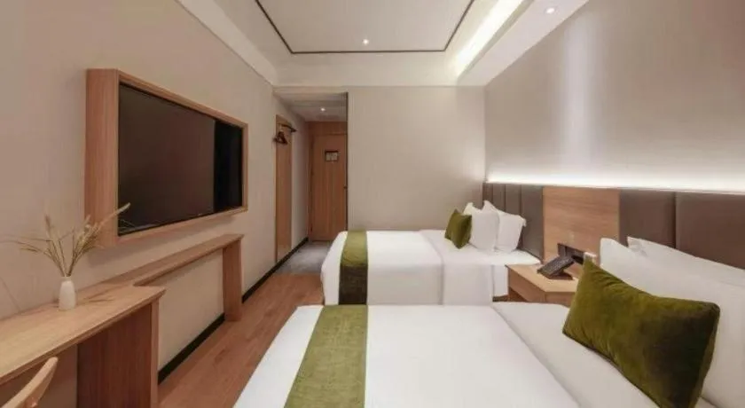 Bed in GreenTree Inn Puyang Pushang Huanghe Road