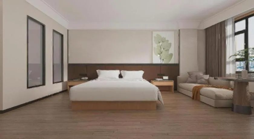 Bed in GreenTree Inn Puyang Pushang Huanghe Road