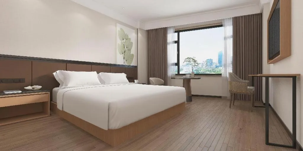 Bed in GreenTree Inn Puyang Pushang Huanghe Road