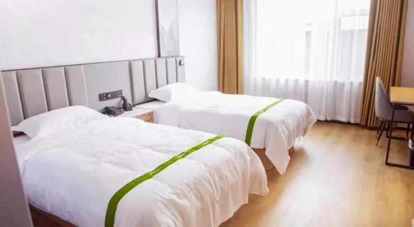 Bed in GreenTree Inn Puyang Pushang Huanghe Road