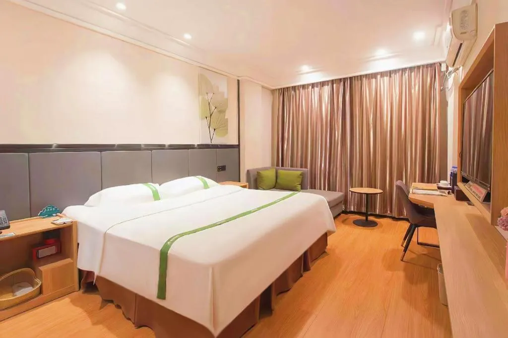 Bed in GreenTree Inn Puyang Pushang Huanghe Road
