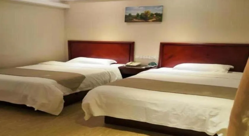 Bed in GreenTree Inn Shanghai Caohejing Development Zone Songjiang Park Jiuxin Road Business Hotel