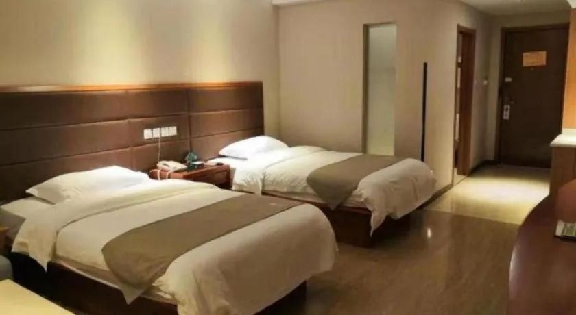 Bed in GreenTree Inn Shanghai Caohejing Development Zone Songjiang Park Jiuxin Road Business Hotel