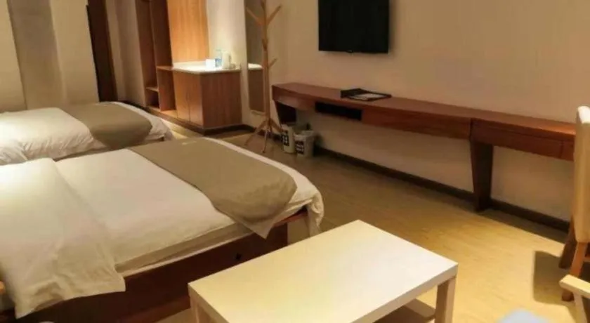 Bed in GreenTree Inn Shanghai Caohejing Development Zone Songjiang Park Jiuxin Road Business Hotel