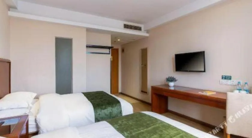 Bed in GreenTree Inn Shanghai Caohejing Development Zone Songjiang Park Jiuxin Road Business Hotel