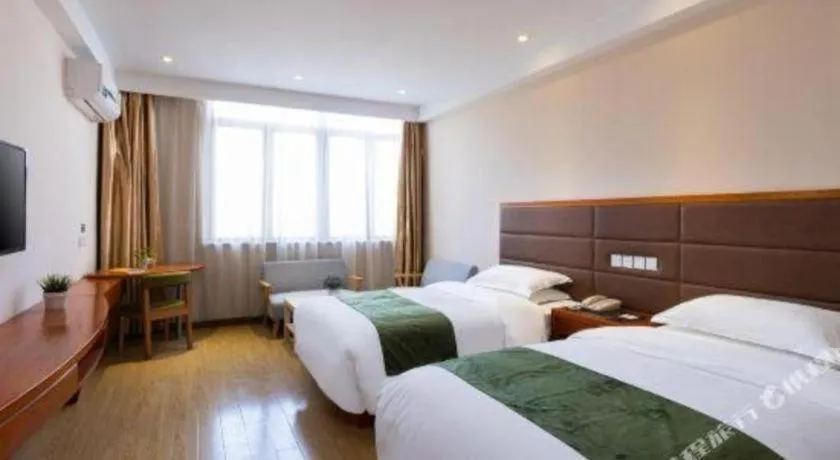Bed in GreenTree Inn Shanghai Caohejing Development Zone Songjiang Park Jiuxin Road Business Hotel