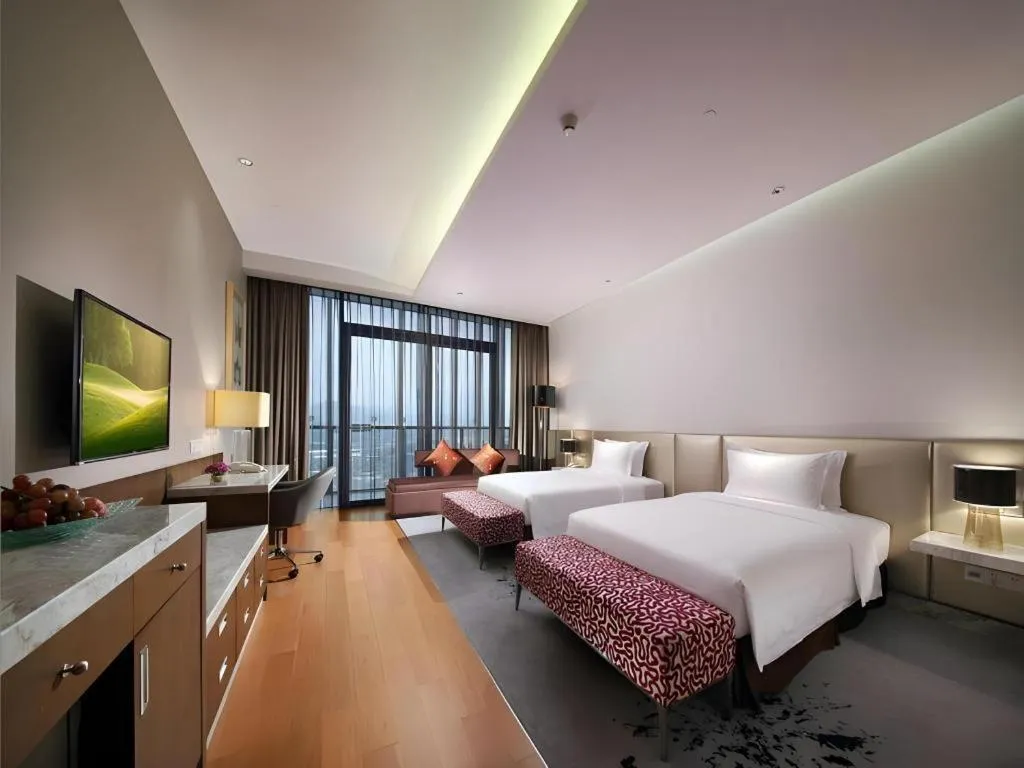 Bed in Fliport Hotel Zhangzhou Yuanshan