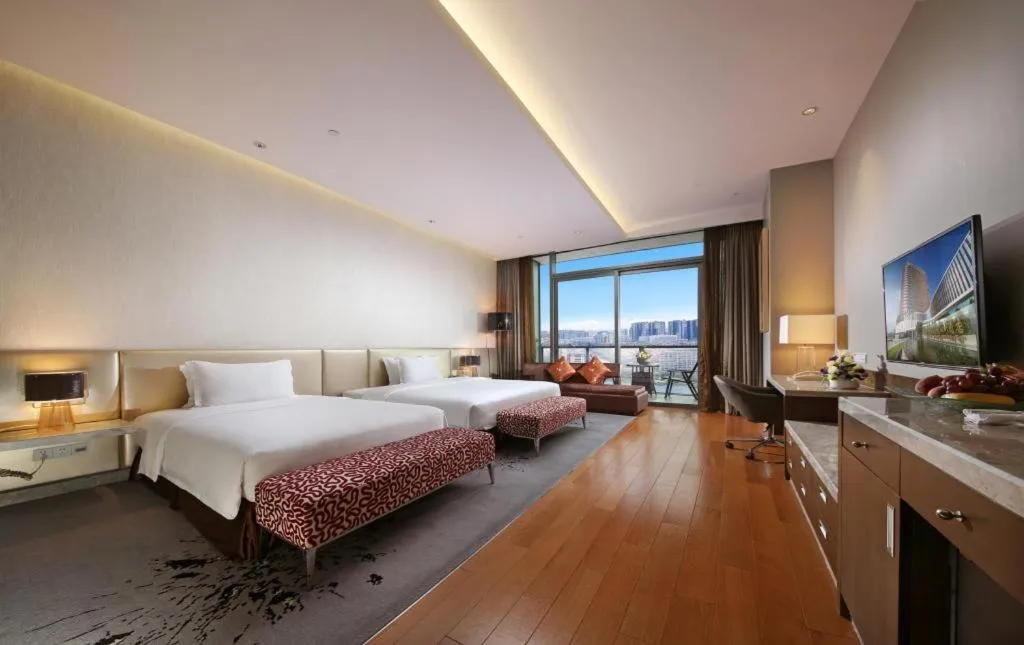Bed in Fliport Hotel Zhangzhou Yuanshan