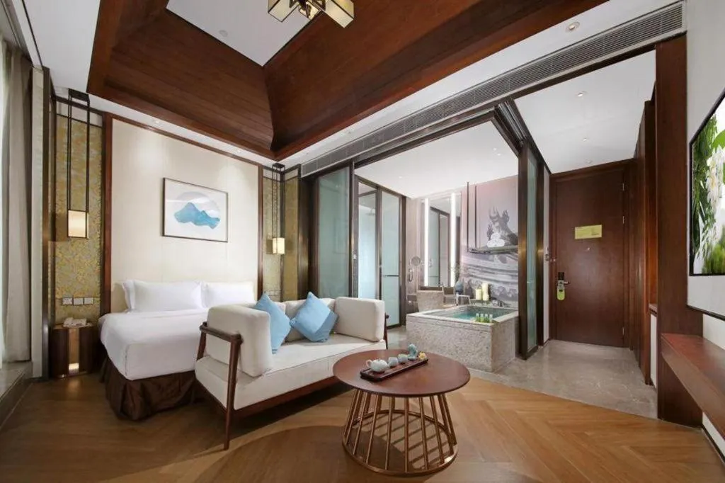 Bed in Fliport Hotel Zhangzhou Yuanshan