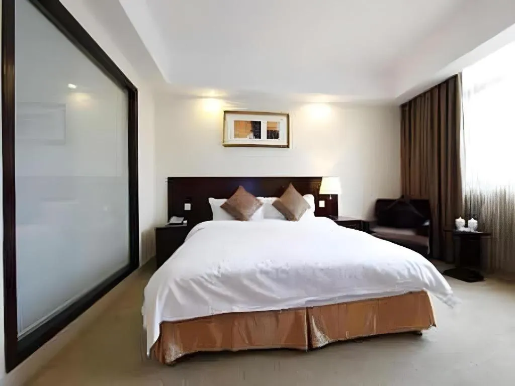 Bed in GreenTree Inn Jiangxi Nanchang XianGYAng Road Lianxi Road Business Hotel