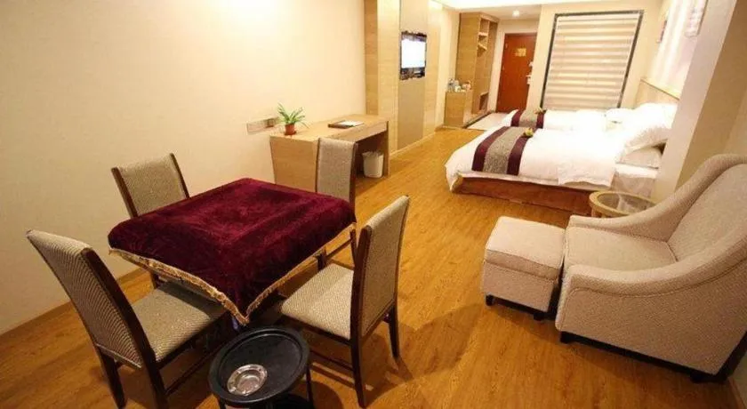 Bed in GreenTree Inn Jiangsu Wuxi Huishan High-Speed Rail Qianzhou Chongwen Road Business Hotel