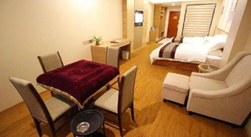 Bed in GreenTree Inn Jiangsu Wuxi Huishan High-Speed Rail Qianzhou Chongwen Road Business Hotel