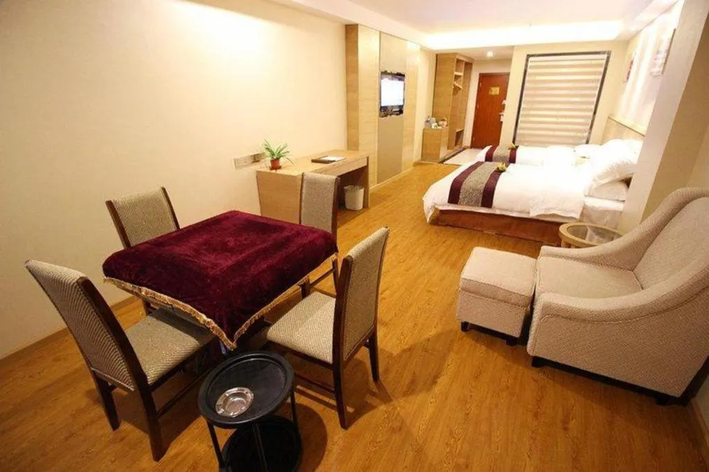 Bed in GreenTree Inn Jiangsu Wuxi Huishan High-Speed Rail Qianzhou Chongwen Road Business Hotel
