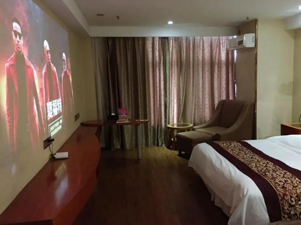 Bed in GreenTree Inn Jiangsu Wuxi Huishan High-Speed Rail Qianzhou Chongwen Road Business Hotel