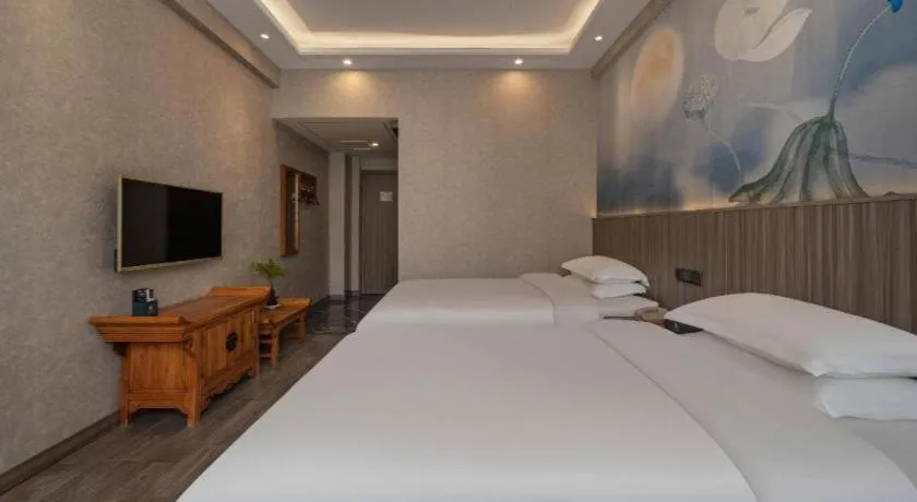 Bed in Xi'an Huiya Tianmu Hotel