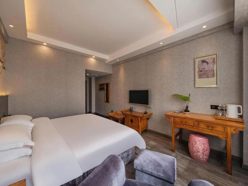 Bed in Xi'an Huiya Tianmu Hotel