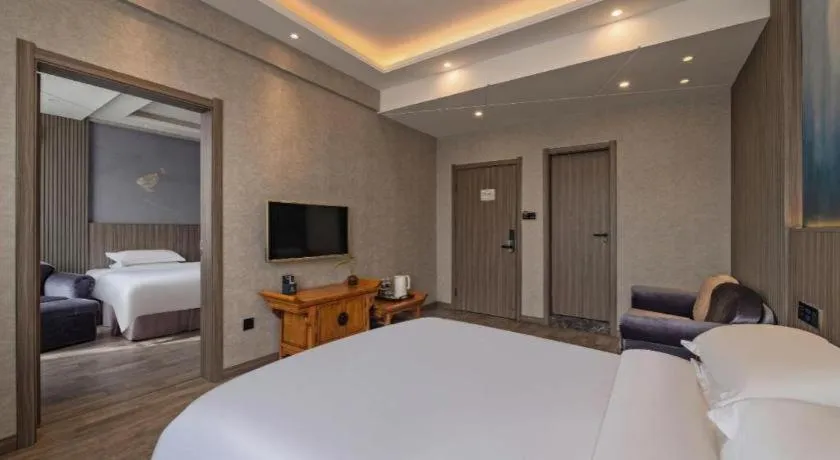 Bed in Xi'an Huiya Tianmu Hotel