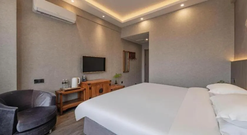 Bed in Xi'an Huiya Tianmu Hotel