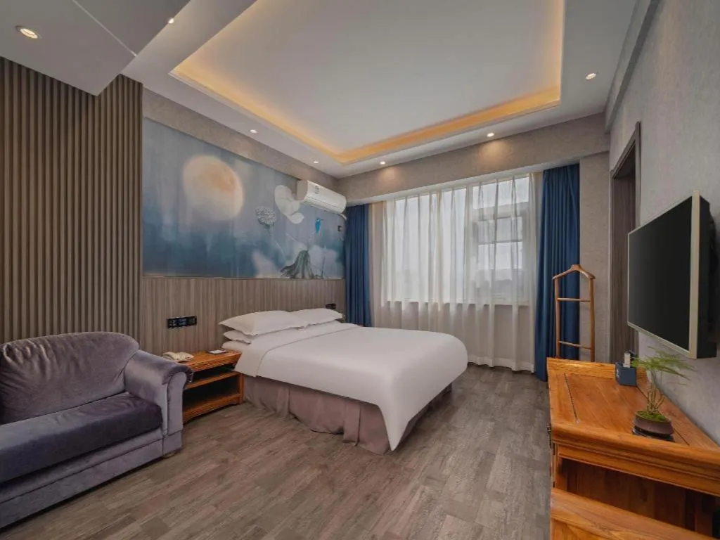 Bed in Xi'an Huiya Tianmu Hotel