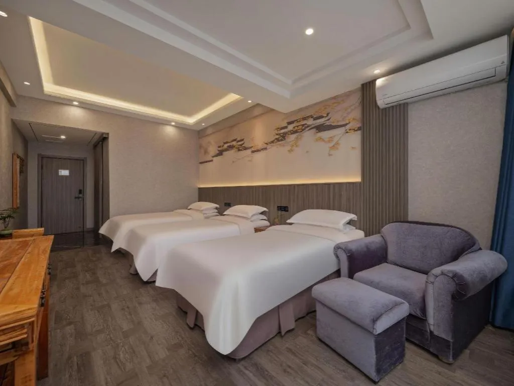 Bed in Xi'an Huiya Tianmu Hotel