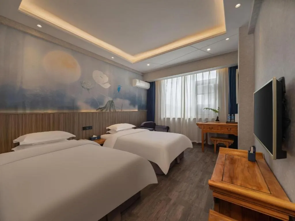 Bed in Xi'an Huiya Tianmu Hotel