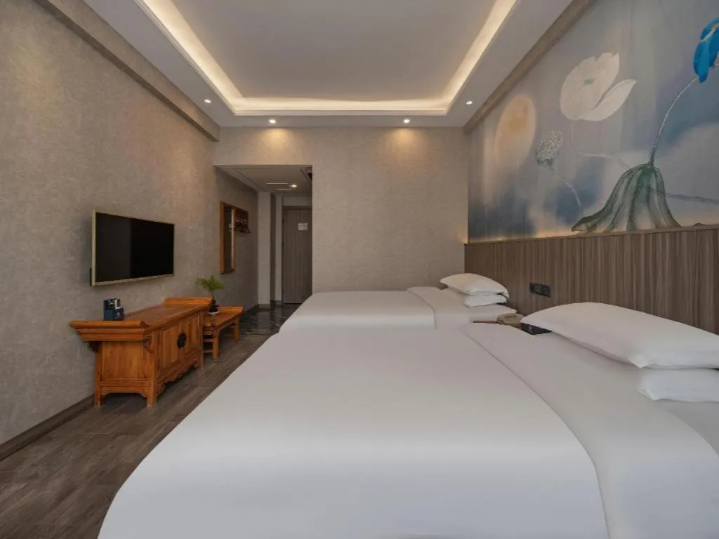 Bed in Xi'an Huiya Tianmu Hotel