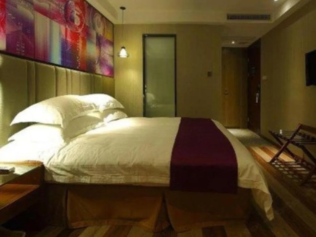 Bed in GreenTree Inn Fujian Fuzhou Software Park River View Business Hotel