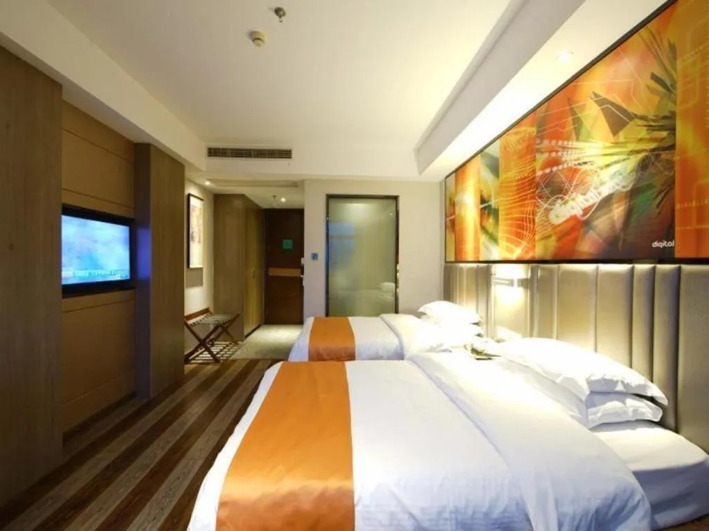 Bed in GreenTree Inn Fujian Fuzhou Software Park River View Business Hotel