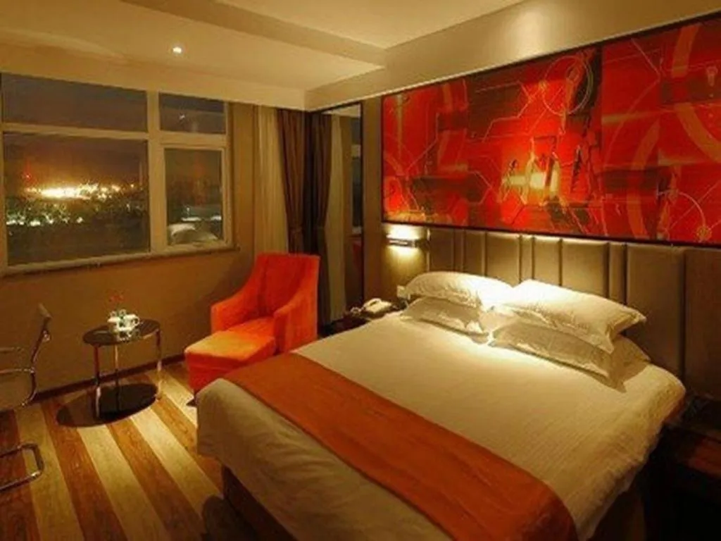 Bed in GreenTree Inn Fujian Fuzhou Software Park River View Business Hotel