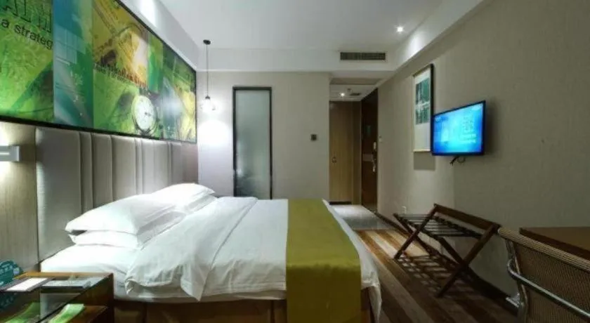 Bed in GreenTree Inn Fujian Fuzhou Software Park River View Business Hotel