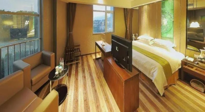 Bed in GreenTree Inn Fujian Fuzhou Software Park River View Business Hotel