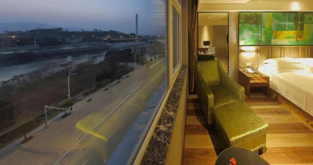 Bed in GreenTree Inn Fujian Fuzhou Software Park River View Business Hotel