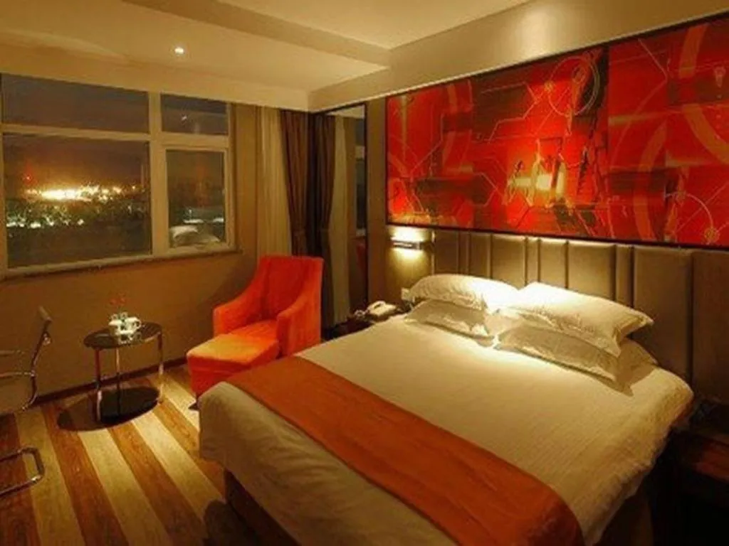 Bed in GreenTree Inn Fujian Fuzhou Software Park River View Business Hotel