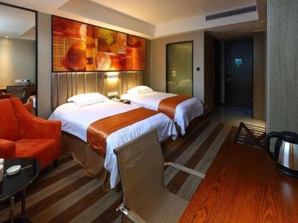 Bed in GreenTree Inn Fujian Fuzhou Software Park River View Business Hotel