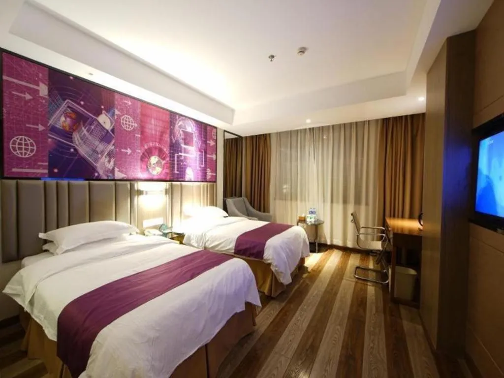 Bed in GreenTree Inn Fujian Fuzhou Software Park River View Business Hotel