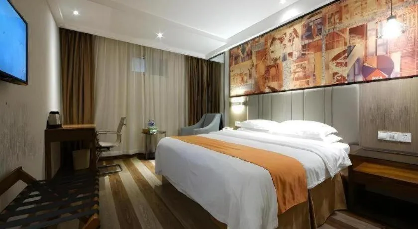 Bed in GreenTree Inn Fujian Fuzhou Software Park River View Business Hotel