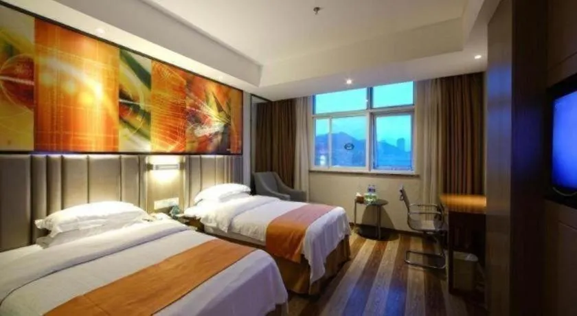 Bed in GreenTree Inn Fujian Fuzhou Software Park River View Business Hotel