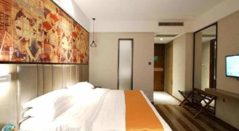 Bed in GreenTree Inn Fujian Fuzhou Software Park River View Business Hotel