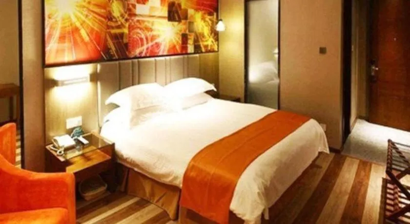 Bed in GreenTree Inn Fujian Fuzhou Software Park River View Business Hotel
