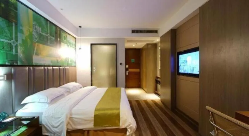 Bed in GreenTree Inn Fujian Fuzhou Software Park River View Business Hotel