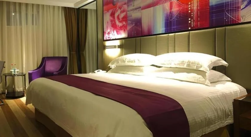 Bed in GreenTree Inn Fujian Fuzhou Software Park River View Business Hotel