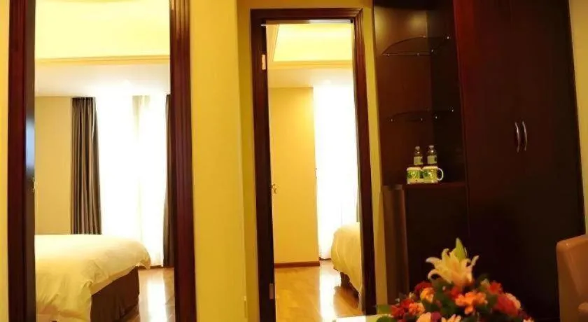 Bed in GreenTree Inn Chengdu North Railway Station Beichengtianjie Business Hotel