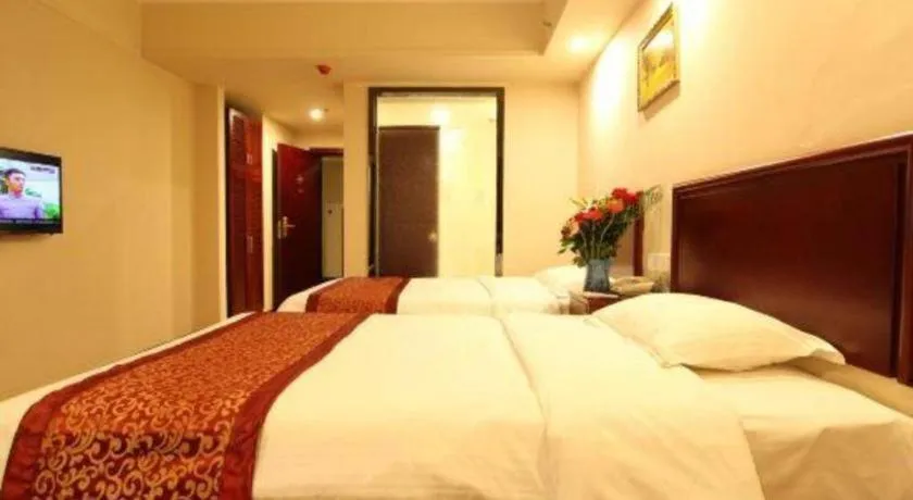 Bed in GreenTree Inn Chengdu North Railway Station Beichengtianjie Business Hotel