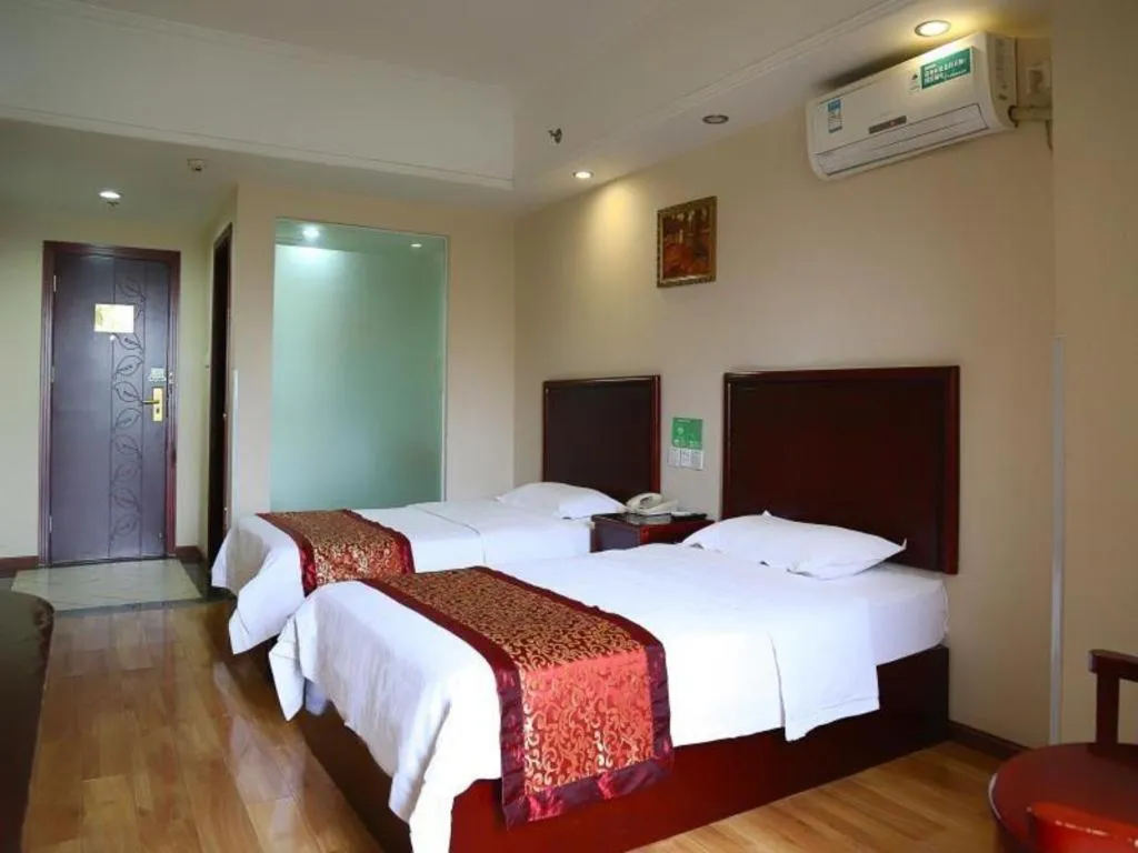 Bed in GreenTree Inn Chengdu North Railway Station Beichengtianjie Business Hotel