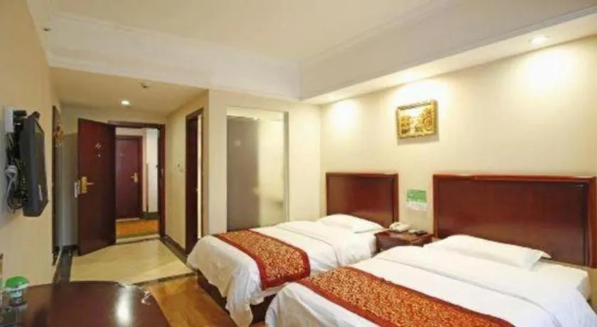Bed in GreenTree Inn Chengdu North Railway Station Beichengtianjie Business Hotel