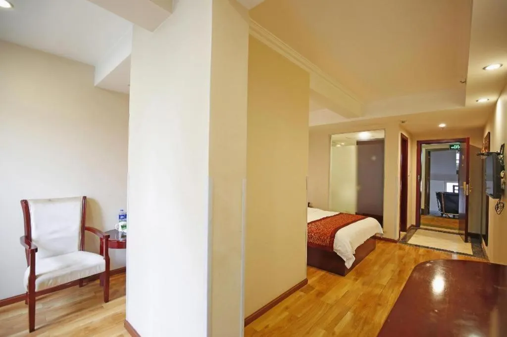 Bed in GreenTree Inn Chengdu North Railway Station Beichengtianjie Business Hotel