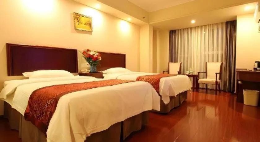 Bed in GreenTree Inn Chengdu North Railway Station Beichengtianjie Business Hotel
